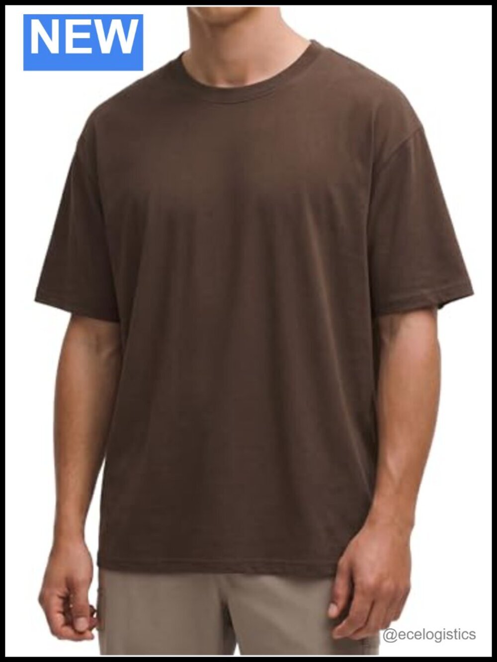 Lightweight Oversized Stretch T-Shirt Crewneck Short Sleeve Men Casual Tee